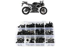 Xitomer Aftermarket Verkleidungsschrauben-Sets, passend für Honda CBR600RR 2007–2012, Montagesets Unterlegscheiben/Muttern/Befestigungen/Clips/Ösen (matt-schwarz)