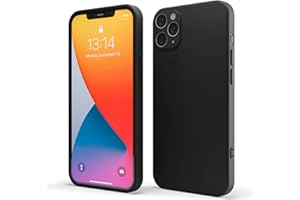 Red Ember Coque Antichoc pour iPhone, Coque de Protection Ultra Fine en Silicone Liquide Finition Mate avec Doublure en Microfibre Douce Anti-Rayures (Noir, iPhone 11 Pro Max)