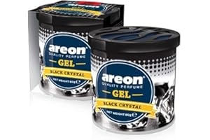 AREON Ambientador de gel CAN para coche, ambientador para coche, color negro