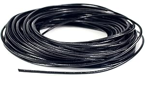 RUBY Environ 20m x 2mm Cordon en Cuir Véritable pour Collier, Lanière Vintage pour Pendentif, Lacet Rond DIY Bijoux Style Antique (Vraie Couleur)