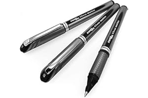 Pentel Energel BL27 Lot de 3 stylos roller à encre gel liquide Pointe en métal 0,7 mm Encre noire