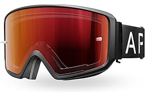 Apex Series MTB Cycling Goggles | 3 x Magnetic Quick-Release Lenses (Clear, Revo Red & Smoke) Anti-Fog & Impact Resistant for Mountain Bike, Motocross & Motocycle | Designed By British Riders