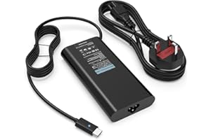 GVKRLXZ Replacement Dell 130W Laptop Charger USB C for Dell XPS 15 17 9720 9520 9710 9510 9500 9575,Dell Precision 5570 5550 5750 5760 5530 2in1 Dell 130.0w Type C UK AC Adapter Power Cord