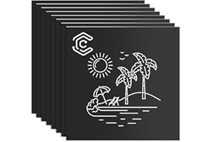 Creatorally Acrilico per Laser, Pannello Plastica Rigida per Incisione Laser 30x30 cm 1.3 mm, Lastra ABS 8 Pezzi Laser Fogli Bicolore per Targhette Decorazione (Bianco su Nero)
