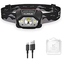 Klarus HM1 440 Lumen wiederaufladbare Gestensensor Stirnlampe, 5 Modi 70 Stunden Laufzeit, IPX6 wasserdichtes LED…