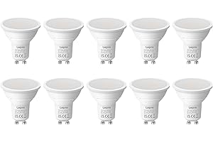 Lepro GU10 LED Bulbs, Warm White 2700K, 4.5W 345lm, 50W Halogen Spotlight Bulb Equivalent, Energy Saving GU10 LED Light Bulbs, 100° Wide Beam, Non-dimmable, Pack of 10