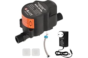 HYUDUO Bomba de refuerzo de presión de agua, bomba de recirculación de refuerzo de ducha pequeña de bajo ruido completamente automática DC 24V para riego de ducha en el hogar Transferencia de fluido de