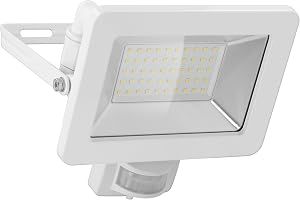 Goobay 53884 LED Strålkastare Med Rörelsedetektor för Utomhus 50W - PIR Sensor IP44 Neutralt Vitt Ljus 4250 lm Väggmontering