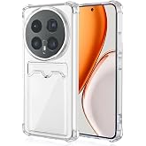 CaseOnn Honor Magic 8 Pro Kılıf Airbag Kristal Kartlık B&ouml;lmeli Silikon Kapak Şeffaf [Magic 8 Pro ile Uyumlu]