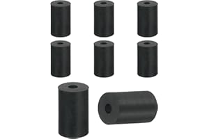 QUARKZMAN 8 Stück Gummi Unterlegscheiben Schwarz, 25mm Außendurchmesser 10mm Innendurchmesser 40mm Dicke Distanzhülsen Gummidichtung Rund Abstandshalter für Wasserhahn Möbel Maschinentechnik