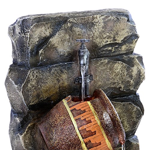 Gartenbrunnen 4 Krüge mit Beleuchtung Polyresinbrunnen - 4