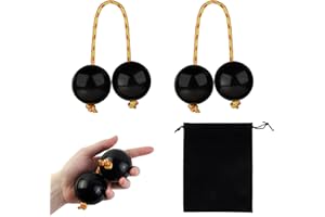 POFIBO Kashaka Aslatua African Shaker 2 paires de shakers traditionnels africains Kashaka, instruments de musique Kashaka pour enfants adultes fêtes et cours de musique (Noir)