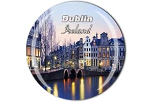 MUYU MAGNET Imán para nevera de Dublín Irlanda, recuerdo de viaje, decoración del hogar, cocina, imán de cristal