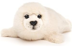 Uni-Toys - foka biała - 32 cm (długość) - pluszowa szata - pluszowa zabawka, przytulanka