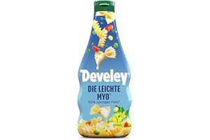 ‎DEVELEY Develey - "Unser Original" Die Leichte Myo vegan 500 ml - Pflanzliche Mayonnaise mit 50% weniger Fett & ohne Ei - Fettreduzierte Mayo mit Rapsöl - Perfekt für Pommes, Burger, Sandwiches & Salate
