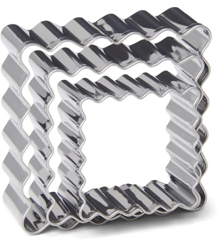 Set di formine per biscotti in acciaio INOX, forma ret