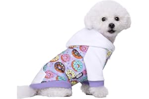Miaododo Hunde-Kapuzenpullover mit Kapuze, warme Chihuahua-Kleidung für kleine, mittelgroße Haustiere, Hunde und Katzen, mit echter Tasche(XL, Violett)