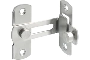 Sayayo Zamek do drzwi 90 stopni zatrzask do bramy przesuwnej mała śruba do drzwi, szczotkowana stal nierdzewna, grubość 2 mm