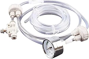 Yangers, kit per acquario, sistema di co2, generatore fai da te di co2 per piante acquatiche, set di valvole a tubo con valvola a ago manometro