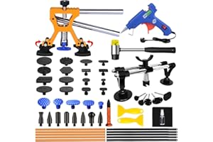Randalfy Auto Body Dent Removal - 52 PCS Paintless Car Dent Puller with Double Pole Bridge Dent Puller for Car Dent Repair and Metal Surface Dent Removal