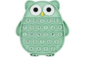 YIZHIXIANGQ Pop Fidget Silikon Sensory Spielzeug, Push Pop Bubble Toy, Buchstabentasten, Angstlinderndes Spielzeug für Kinder und Erwachsene(Grün)