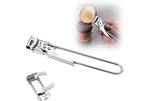 LONIMIA Abrelatas de acero inoxidable con tapa de rosca, abrelatas, abridor de tapas para tarros de rosca, diseño antideslizante, para todo tipo de latas y botellas