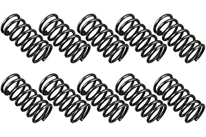 TA-VIGOR 10Pcs Compressed Spring, 10mm OD, 1.2mm Wire Size, 20mm Free Length, Spring Steel Construction Extended Mechanical Compression Springs for Home Repairs, DIY Projects