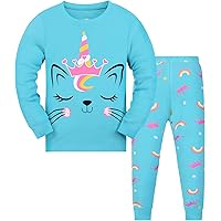 Pigiama Unicorno Bambina 2 Pezzi In Cotone - Biancheria Notte Morbida Per Età 1-12 Anni - Foto 5