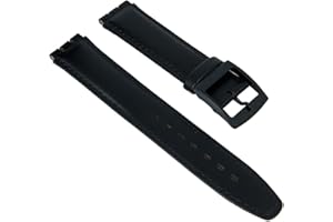 Minott Uhrenbänder re-19944 – Lederriemen, Schwarz (17)