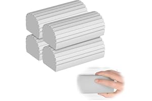 WOOXDYUK 4 spugne per la pulizia, versatili, per tende, vetro, specchi e altro, pratiche, forti assorbimenti d'acqua, riutilizzabili e durevoli (grigio)