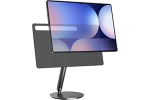 LULULOOK Support Magnétique pour Samsung Galaxy Tab S10 Ultra, Aimant Puissant et en 100% Aluminium, [Base Pivotante à 360°] avec Support S-Pen, Support Tablette Samsung Galaxy Tab S9 Ultra (14,6")