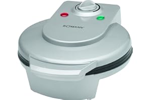 Bomann HA 5017 - Barquillera máquina de barquillos y cucuruchos de helados, 1200 W, color plateado