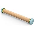 Joseph Joseph Duo Rolling Pin with Adjustable Pastry Thickness, Baking and Dough Rollers, Beech Wood, Multicolour