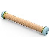 Joseph Joseph Duo Rolling Pin with adjustable pastry thickness, Baking and dough rollers, Beech Wood, Multicolour
