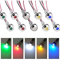 Spie LED 12V Per Cruscotto Auto - 4 Pezzi 8mm Luce Di Segnalazione Impermeabile Per Auto, Furgoni E Camion - Foto 8