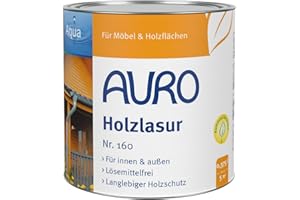 AURO Holzlasur, Aqua Nr. 160-74 Grau - 0,375L