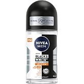 NIVEA Men Erkek Roll On Deodorant Black&White Invisible G&uuml;&ccedil;l&uuml; Etki 50 ml,72 Saat Anti-perspirant Koruma