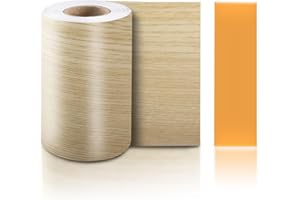 TECDW Bordi per Carta da Parati Autoadesivi 10 M x10 CM Legno Nastro Decorativo Adesivo per Pareti Impermeabile Rimovibile Greche Adesive per Pareti per Cucina Soggiorno Bagno Battiscopa (Colore-3)