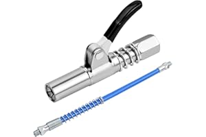TINSELLNS Grease Gun Coupler Quick Release with 11.8" Hose, Grease Gun Tool Compatible for Most of Grease Nipples