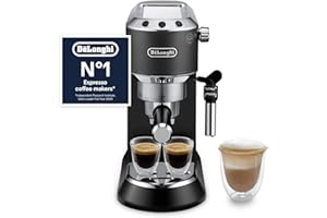 De'Longhi Dedica Style, Traditional Pump Espresso Machine, Coffee and Cappuccino Maker, EC685BK, Black