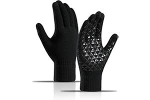 Long Keeper Winter Gloves for Women Men - Touchscreen Driving Glove Non Slip Knitted Warm Gloves Soft Fleece Liner for Running Cycling Walking Outdoor