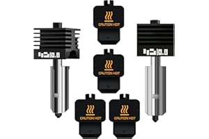 JUUPINE Bambu Hotend - Set di 2 stampi 3D H2D/H2S, 0,8 mm, in acciaio rigido, set di estrusori regolari (inclusi 2 calzini in silicone), alta efficienza e rapida sostituzione della testina per bambù Lab H2D