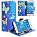 Produktbild Yokata Huawei Enjoy 6S / Honor 6C Hülle Leder Premium Handyhülle Handy Ledertasche Schutzhülle Flip Case Wallet Tasche Handytasche Weiche Silikon Backcover Innere mit Kartenfach Standfunction und Magnetverschluss Brieftasche Baum und Eule Motiv Muster Etui Schale Schutz für Huawei Enjoy 6S / Honor 6C / Huawei Nova Smart Cover - Goldener Schmetterling