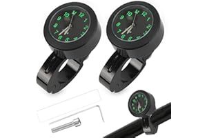 ZEILABANG KAKADI 2 pcs Motorraduhr,Motorraduhr für Lenker Wasserdicht,Fahrraduhr für Lenker,Digitaluhr Lenkeruhr,Motorrad Lenkeruhr,Lenkeruhr Motorrad,Motorrad-Uhren,Lenkerhalterung Uhr für Motorräder Elektrofahrzeuge