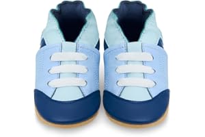 JUICY BUMBLES YIHAKIDS miękkie, skórzane buty do nauki chodzenia, buty do raczkowania, kapcie niemowlęce z zamszową podeszwą dla chłopców i dziewczynek