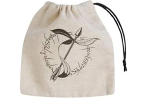 Q WORKSHOP Sac à dés Beige et Noir, QWOELV41, Elvish Basic