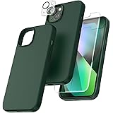 TOCOL 5-in-1 iPhone 13 Hülle 6.1" Flüssig Silikon, Kratzfestes Stoßfest Handyhülle iPhone 13 mit 2 Stück Schutzfolie + 2 Stüc