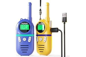 Inspireyes Walkie Talkies for Kids Rechargeable, 48 Hours Working Time 2 Way Radio Long Range, Outdoor Camping Games Toy Birthday Xmas Gift for Boys Age 8-12 3-5 Girls