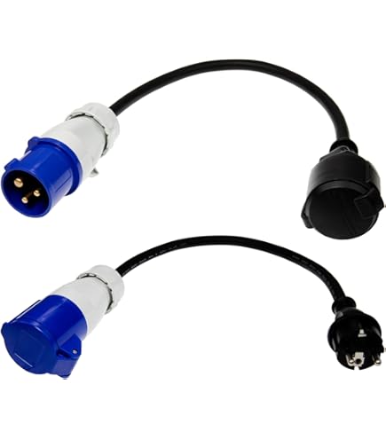 Adattatore Spina Italiana 16A Electraline - Presa Industriale IEC Con Coperchio, Per Camper E Barca - Foto 4