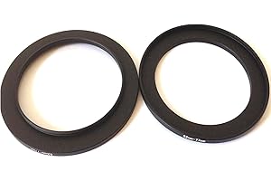 XJGMAO 2pcs Size 62-77mm Digital Camera Lens Step Up Rings Screw Adapter D-SLR Video Connect-or 62mm To 77mm Filter Circle Diameters Holder Connection 62-77 Focus Photography Parts Accessories